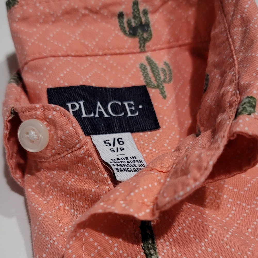 Kids Short Sleeve Button Down Shirt